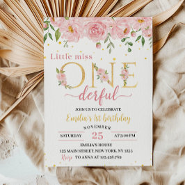 Kleine Oeverful Floral Verjaardag Uitnodiging