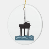KLEINE OFFSHORE OIL RIG KERAMISCH ORNAMENT (Links)