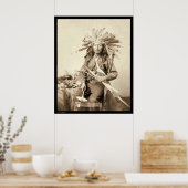 Kleine, Oglala-leider op Wounded Knee SD 1890 Poster (Keuken)