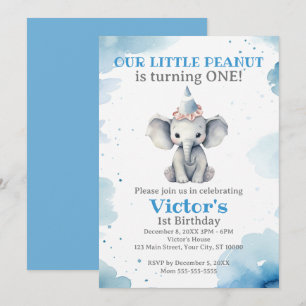 Kleine Olifant 1e Verjaardag Kaart