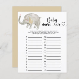 Kleine olifant - Baby name race game