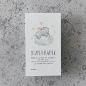 Kleine olifant Baby shower Diaper Raffle Informatiekaartje