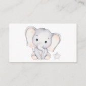 Kleine olifant Baby shower, die goed wil, Informatiekaartje (Achterkant)