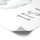 Kleine olifant Baby shower Het is een padvinder. Poster (Hoek)