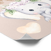 Kleine olifant Baby shower raad het Baby voedsel Poster (Hoek)