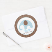 Kleine Olifant (Blauw) Custom Favor Sticker (Envelop)