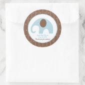 Kleine Olifant (Blauw) Custom Favor Sticker (Tas)