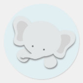 Kleine Olifant {Blauw} | STICKERS (Voorkant)