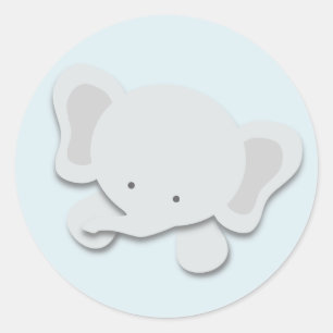 Kleine Olifant {Blauw}   STICKERS