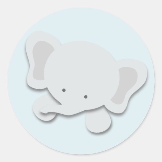 Kleine Olifant {Blauw} | STICKERS (Voorkant)