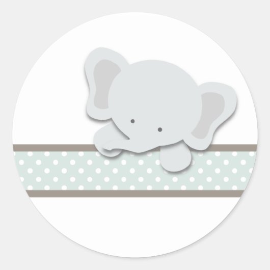 Kleine Olifant {Blauwgroen} | STICKERS (Voorkant)