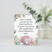  kleine olifant briefkaart (Staand voorkant)