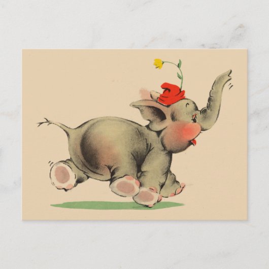 Kleine olifant briefkaart (Voorkant)