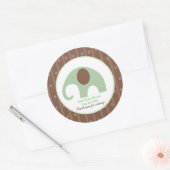 Kleine Olifant (Groen) Custom Favor Sticker (Envelop)