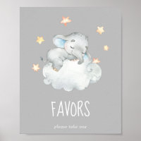 Kleine olifant jongen | Grijze Baby shower-voorkeu