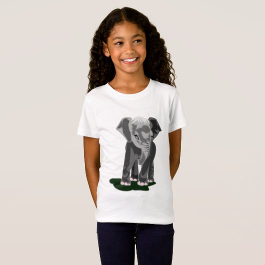 Kleine olifant Kinder T-shirt (Voorkant volledig)