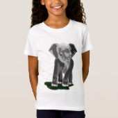 Kleine olifant Kinder T-shirt (Voorkant)