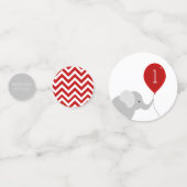 Kleine olifant met ballonvaardag confetti (Voorkanten)