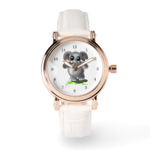 Kleine Olifant met Bloem Horloge Cadeau
