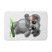 Kleine olifant met een ventilatorbad - Uw kleuren Badmat (Voorkant)