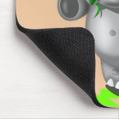 Kleine olifant met een ventilatorMuismat - Uw kleu Muismat (Hoek)