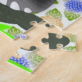 Kleine olifant met Flower Jigzaag Puzzle Gift Legpuzzel (Zijkant)