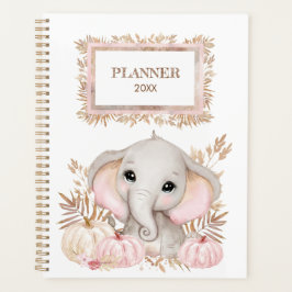 Kleine olifant met pompoenkaner planner