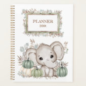 Kleine olifant met pompoenkaner planner (Voorkant)