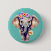 Kleine olifant ronde button 5,7 cm (Voorkant)