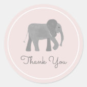 Kleine olifant ronde sticker (Voorkant)