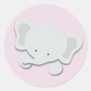 Kleine Olifant {Roze} STICKERS
