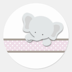 Kleine Olifant {Roze} STICKERS