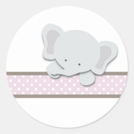 Kleine Olifant {Roze} | STICKERS (Voorkant)
