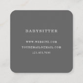 Kleine olifant vierkante visitekaartje (Achterkant)