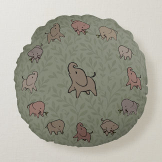 Kleine Olifanten Rond Kussen