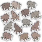 Kleine Olifanten Sticker (Voorkant)