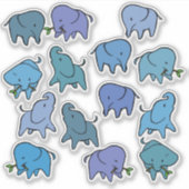Kleine Olifanten Sticker (Voorkant)
