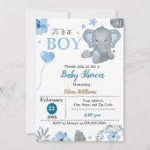 Kleine olifantenBaby shower Kaart (Voorkant)
