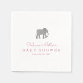 Kleine olifantenBaby shower Servet (Voorkant)