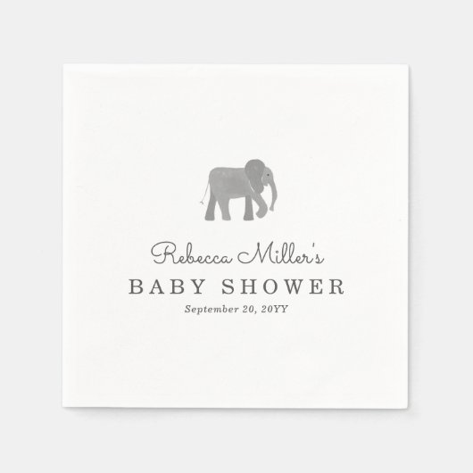 Kleine olifantenBaby shower Servetten (Voorkant)