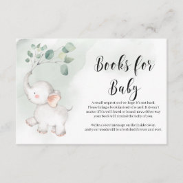 Kleine olifantenboeken voor baby informatiekaartje