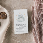 Kleine olifantenjongen Baby shower Diaper Raffle Informatiekaartje