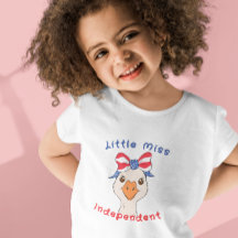 Kleine onafhankelijke gans met patriottische strik