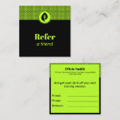 Kleine ondernemer Verwijs een Vriend Vierkante Visitekaartje (Voorkant / Achterkant)