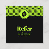 Kleine ondernemer Verwijs een Vriend Vierkante Visitekaartje (Voorkant)