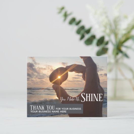 Kleine Onderneming Dank u Briefkaart (Staand voorkant)