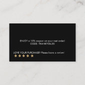 kleine onderneming, dank u, het tussenvoegsel van visitekaartje (Achterkant)