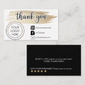 kleine onderneming, dank u, het tussenvoegsel van visitekaartje (Voorkant / Achterkant)