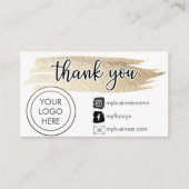 kleine onderneming, dank u, het tussenvoegsel van visitekaartje (Voorkant)