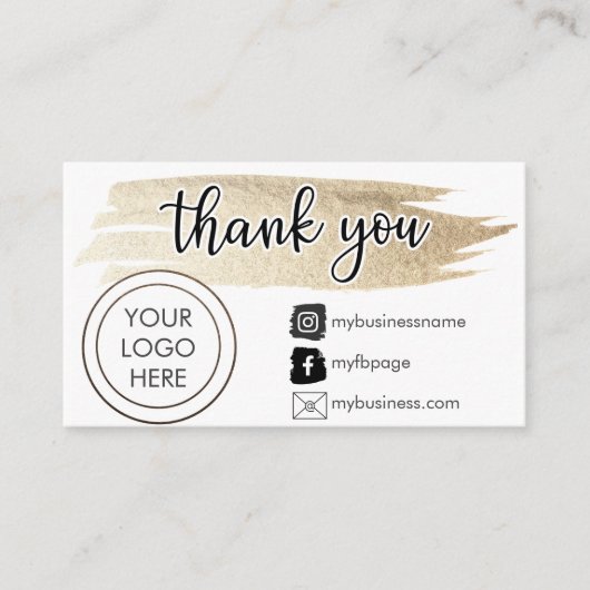 kleine onderneming, dank u, het tussenvoegsel van visitekaartje (Voorkant)